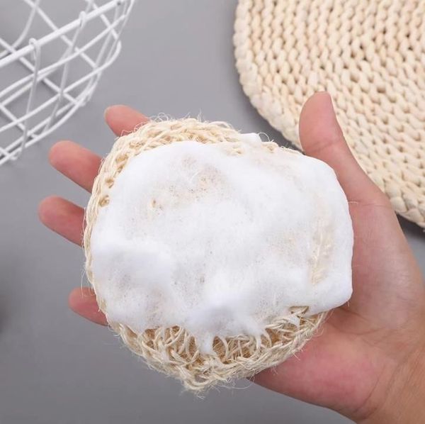 SISAL BAD SPONGE Natürliche organische handgepflanzte Duschkugel Peeling Peeling Crochet Scrub Body Scrubber 2024