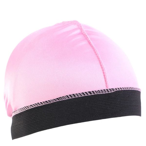 New Elastic Band Silky Satin Kids Bonnet Kinder Baby Dome Wave Caps Elastic Stretch Haar Cover Hut Schlafkappe für 3-8y