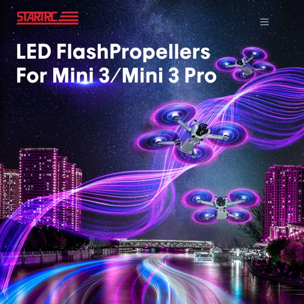 Аксессуары для DJI Mini 3 Pro Led Flash Propellers Две пары дронов с светодиодным обновлением лезвия ночной кладовой