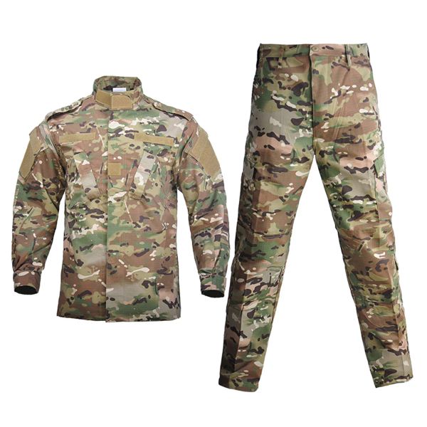 Green Tactical Uniforme Tática Uniforme Segurança Uniforme uniforme Camisa de azeitona ao ar livre Men caçando ternos de caminhada