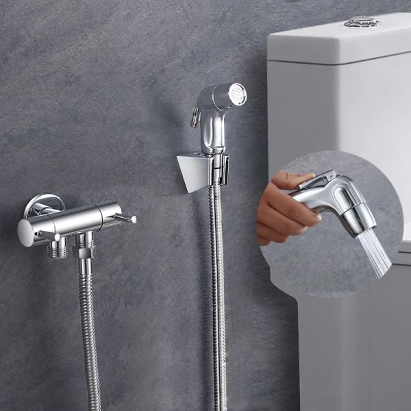 Toilette con tubo da pistola a spruzzo bidadro mandato set da bagno set spruzzatore bidet kit da donna pulito con doccia accessori per bagno