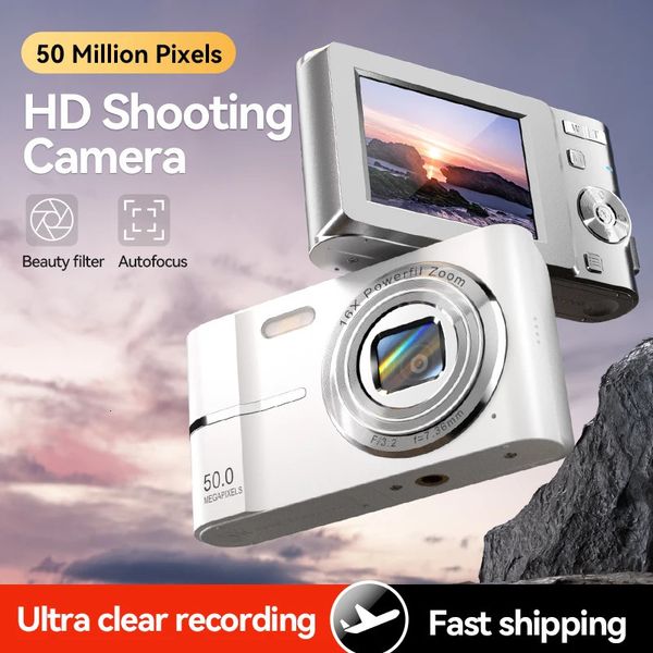 Câmera digital antiquada de 2,4 polegadas de nível de entrada 4K HD Small Portable CMOS Student Party Mini Câmera 50mp 16x Zoom 240327