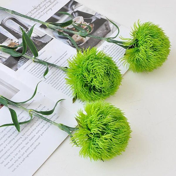 Декоративные цветы 1pcs творческий зеленый одуванчик DIY Home свадьба украшения цветов искусственное пластичное симуляция
