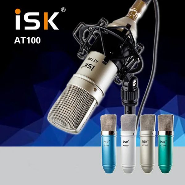 Микрофоны ISK AT100 Микрофон микрофон для компьютерной студии Studio Studio Karaoke с шоковым креплением