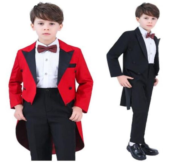 Формальная одежда для мальчиков детские свадебные вечеринки кольцевые костюмы для ног на день рождения 2021 Выпускные наряды смокинг 2 штуки SET3975647