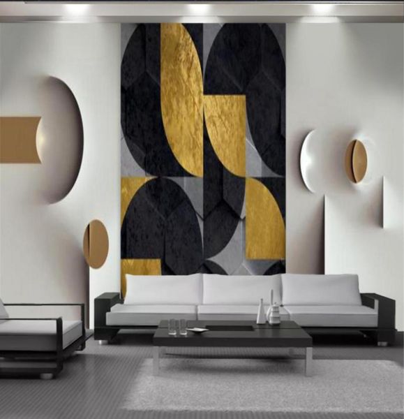 Классические геометрические 3D Обои гостиной спальня кухня домашняя декор рисунка роспись на стенах стены HD шелковые антипроводные обои1113187