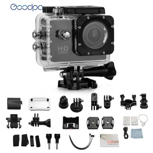 Камеры 100% название бренда Goodpa Водонепроницаемая камера Action Camera Go Pro Style SJ4000 Go Pro Camera 30M 1080p Full HD DVR Sport Cameras