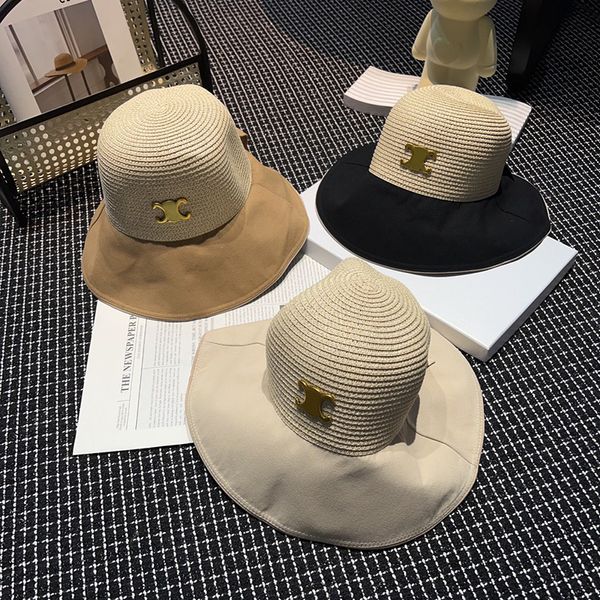 Gabinete feminino bucket chapéu feminino masculino baseball tampa de beanie casquets preto branco pescador baldes chapéus retalhos