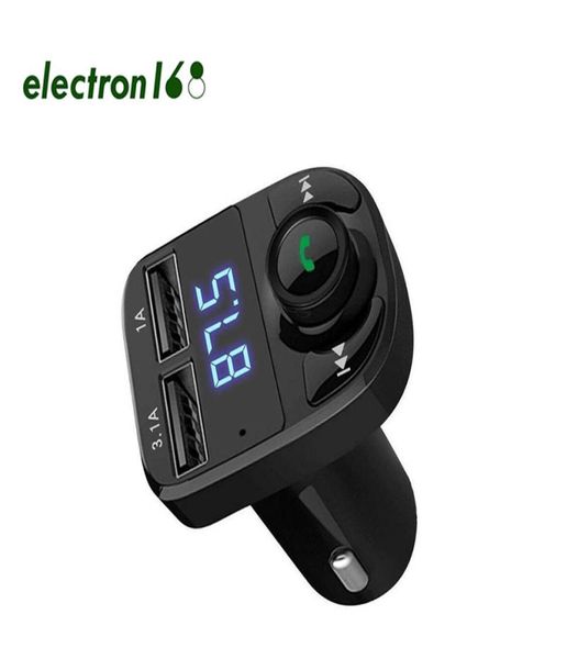 FM X8 Ladegerät Sender Aux -Modulator Bluetooth Handsfree Kit Car o MP3 -Player mit 3.1A Schnellladung Dual USB Chargers4870559