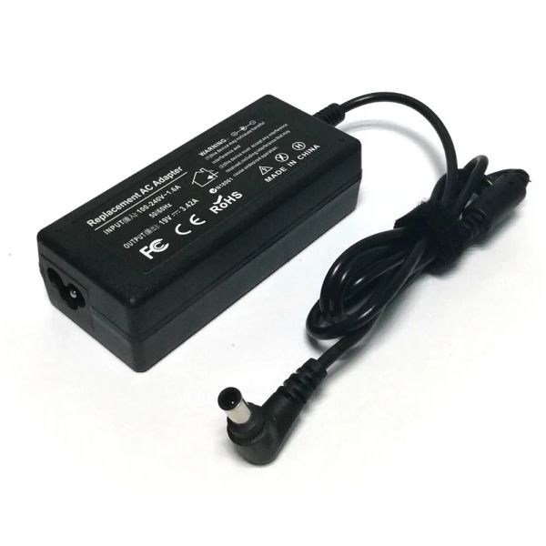 Adapter AC Netzteil 19V 3.42A 65W Laptop -Adapter -Ladegerät für LG PA165043 PA165068 DA65G19 A16065N4A DC 6,5*4,4 mm Stift