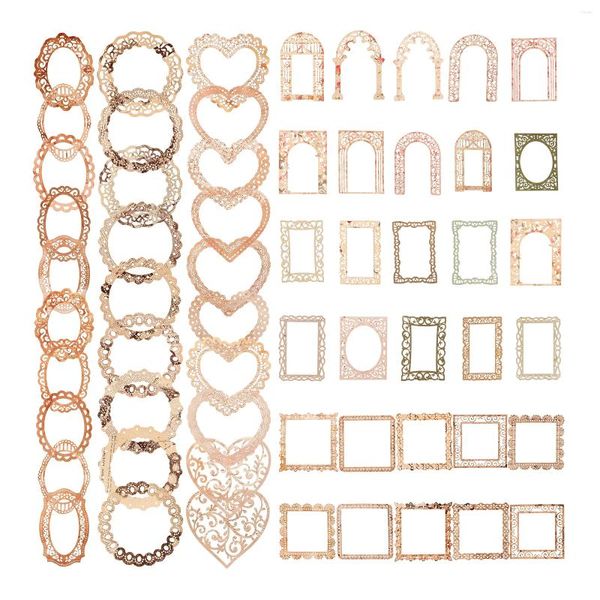 Garrafas de armazenamento 60 lençóis diário Papel de fundo de papel vintage scrapbooking em quadros de PO em relevo