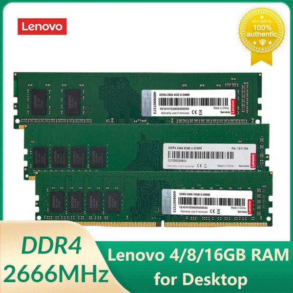 RAMS Lenovo Memory Desktop DDR4 2666MHz 4GB 8GB 16GB Desktop Ram 288pin UDimm Memory for Computer Server Pessoal Computador Mini PC
