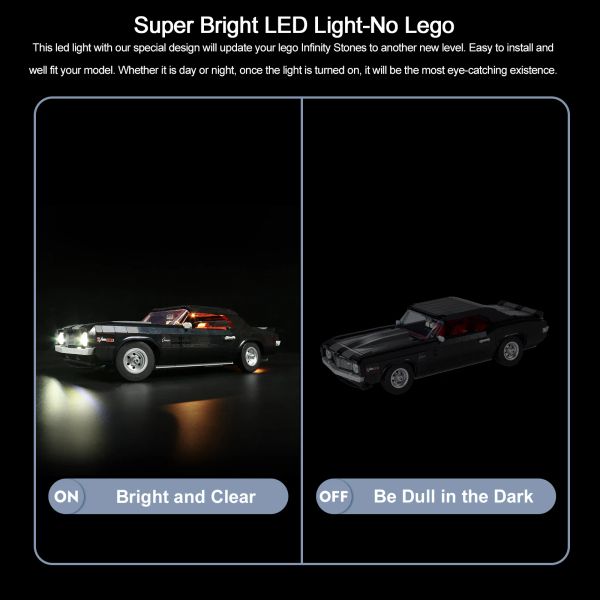 Vonado LED Light Kit para 10304 Camaro Camaro Z28 Toys DIY Conjunto não incluído apenas blocos de construção kit de iluminação