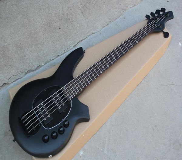 Factory Custom Matte preto 5String Bass Guitar de Bassi -String24 Fretsblack