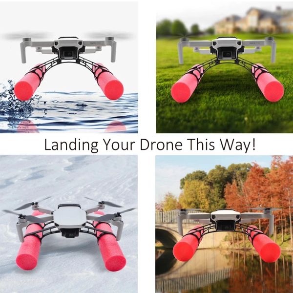 Drones mavic mini se iniş skid float kiti genişleme aksesuarları için dji mavic mini / se iniş dişli eğitim dişli iniş suya iniş