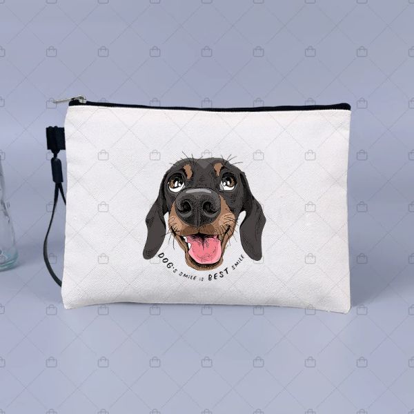 Amor dachshunds cães sacos cosméticos saco de dama de honra Travel Bacha de maquiagem de beleza Bacharel Lipstick Party Party Fache Lápis