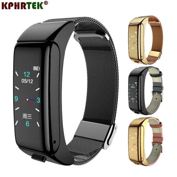 Смотреть горячую продажу B6 Smart Watch Bracelet Twoinone Smart Bracelet с BluetoothCompaitible Smart Wwatch Wireless Sheedshones