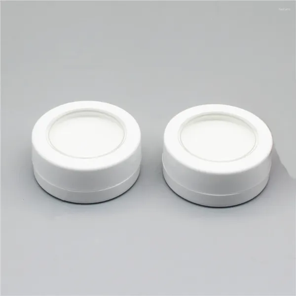 Speicherflaschen leer 39,5 mm Doppelschicht weiß runde Lidschattenkoffer mit Schiebernfenster Concealer Box Creme Jar 36pcs