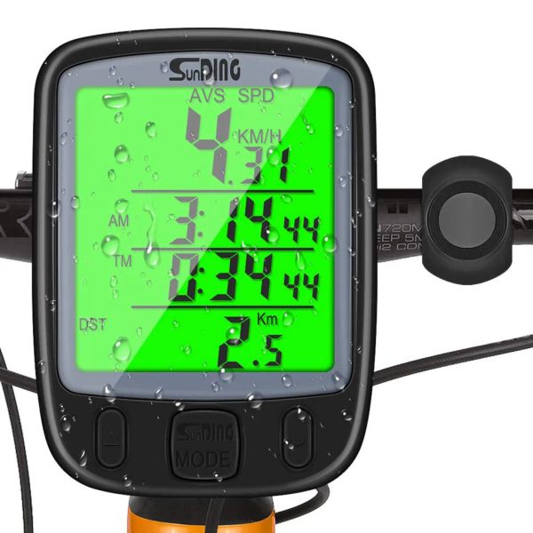Digitalem Tachometer für Fahrradverdrahtungrad Computer mit Hintergrundbeleuchtungsgeschwindigkeitsmesser Zyklus MTB MTB BIKE CHOTEMELY