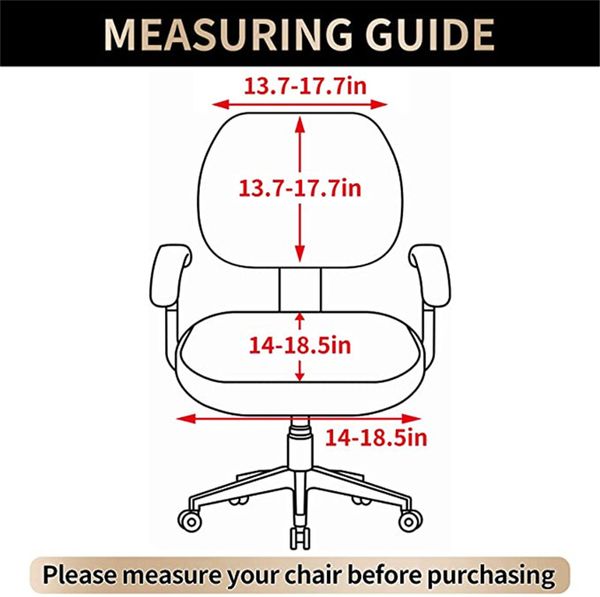 Coperchio di sedia da ufficio a 2 pezzi Copertura elastica elastica sedia per computer spandite coperture per sedili da gioco jacquard per lo studio hotel home hotel
