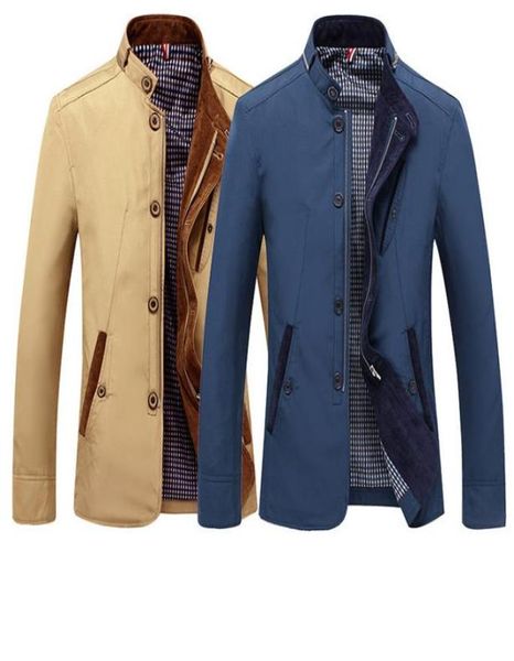 Men039s Business Casual Jacket Casual Men Autumn Inverno Khaki Giacche maschili Slip Coat Mens Fashion Fashion Freakers8925364
