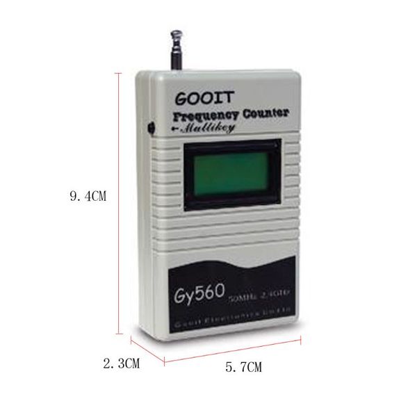 GY560 Counter-testador de frequência 2 vias transceptor de rádio GSM 50MHz-2.4GHz Dispositivos de teste