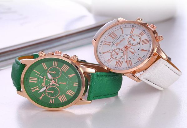 New Women Quartz Watch Woman Assista Threeeye Glass Leather Strip Band Watch Gift Explosion HJ2073971918