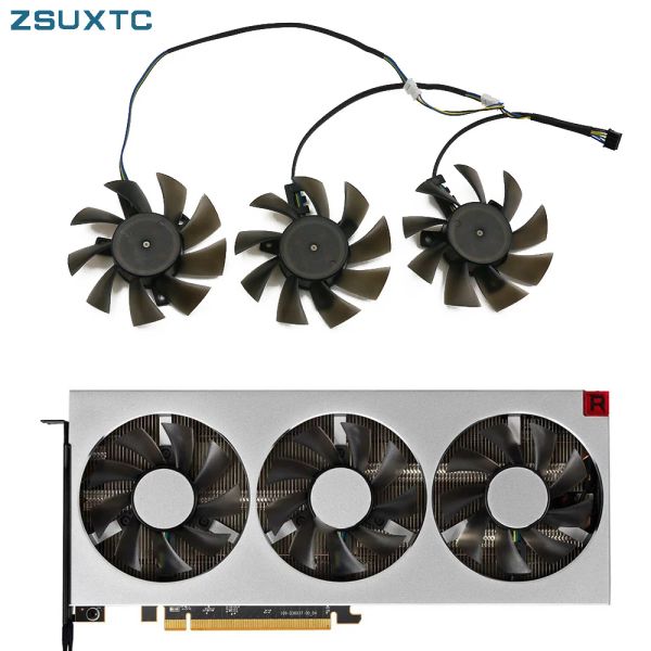 PADS DIY 75mm FD8015H12S 12V 0.32A Substitua para AMD XFX RX Radeon VII Fan do Cooler da placa de vídeo gráfico