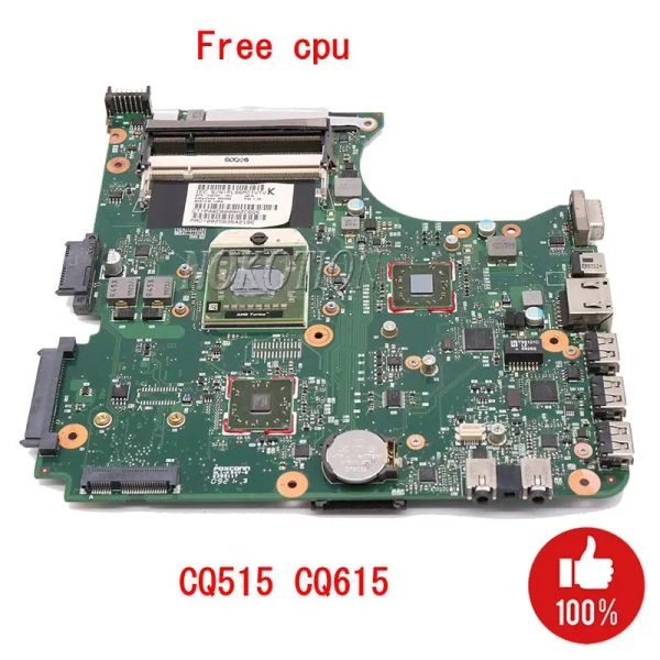 Placa -mãe Nokotion SPS 538391001 para HP Compaq 515 615 CQ515 CQ615 Laptop Soquete da placa -mãe S1 DDR2 CPU livre