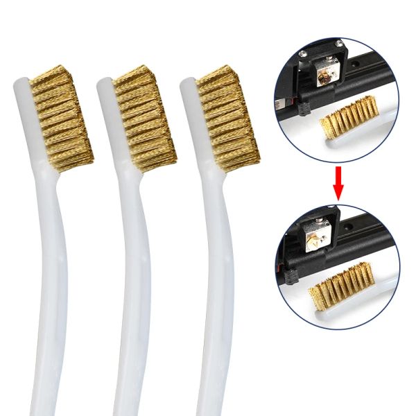 2 PCs 3D Peças da impressora Ferramenta de cobre O dentes de dentes de dentes de dentes de cobre, alça de escova de cobre para aquecedores de bico de bloco HOTEND LIMITE