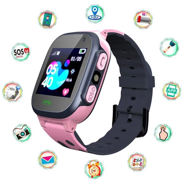 Uhren S1 Kids Smart Watch Anruf Telefon Smartwatch für Kinder SOS Foto wasserdichte Kamera LBS Standort Tracker Gift Voice SmartWatch