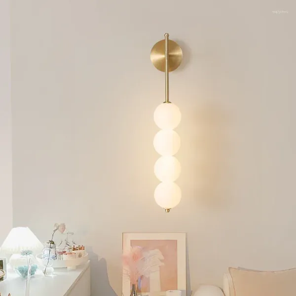 Duvar lambaları Modern LED Cam Sconce Gold Siyah Kabak Yatağı Başucu Oturma Odası Yatak Odası Çarpıştırma Ev Dekorasyon Fikstür Kümel