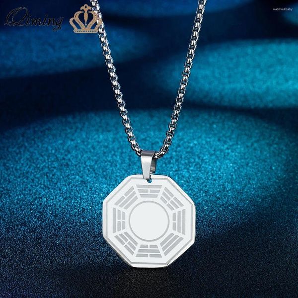 Collane a ciondolo in acciaio inossidabile yin e yang collota per uomo buddismo sanscrito collana yoga da donna talisman gioielli