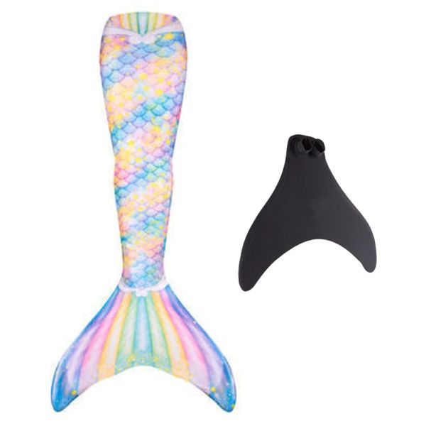 Ragazze per bambini che nuota sirena coda di sirena costume cosplay bambini regalo di Natale da bagno può aggiungere una pinna monofin