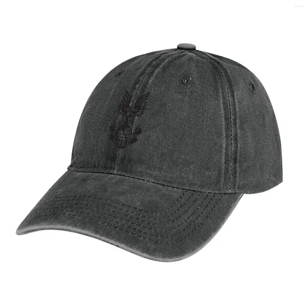 Boinas UNSC Emblem - Cap sports de chapéu de cowboy preto em grande tamanho feminino de praia masculina