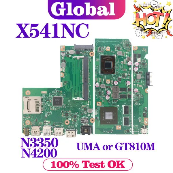 Placa -mãe X541N N3350/N4200CPU GT810M/UMA PRINCIPAIS PRINCIPAL PARA ASUS X541NA X541NC A541N R541N F541N A541NC TESTE