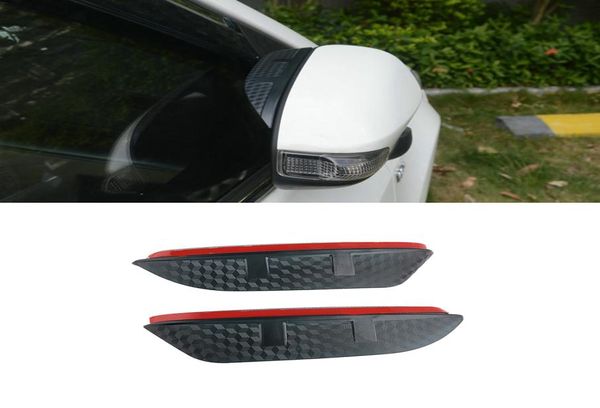 Für Sagitar Jetta 2006-2021 Autoaufkleber Seite Rückspiegel Rain Eyebrow Visor ABS Carbon Faser Sonnenschutz Guard Accessoires9905732