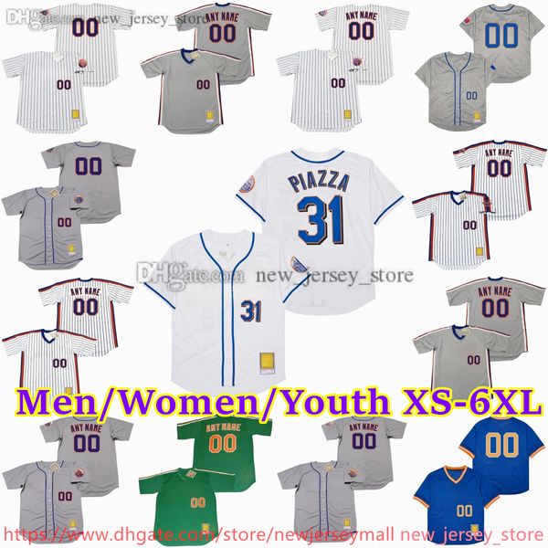 Film XS-6XL personalizzato Movie Baseball Jersey 41 Tom Seaver 17 Keith Hernandez Willie Mays Gary Carter Darryl Strawberry Jerry Koosman Gil Hodges Jerry Grote Maglie