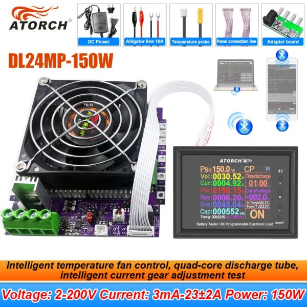 150W 25A 4-Draht-Batterie-Tester für 18650 Ternärer Lithiumbatterie-Auto Zink Mangan Trockener Batterie-LIFEPO4 Batteriepackung Testwerkzeuge