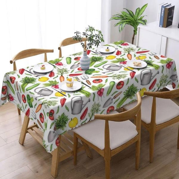 Tischtuch Radieschen drucken rechteckige Tischdecke Gemüsegarten gedrucktes Abdeckung für Bankett Weihnachtsfeier Fun Polyester
