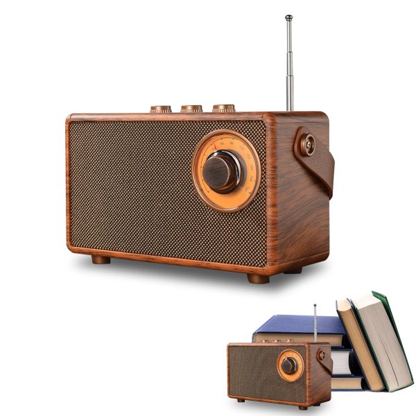 Radio tragbarer Outdoor -Lautsprecher tragbares Vintage -Radio mit wiederaufladbarem Akku wiederaufladbarer Musikplayer für Küchenbürogarage