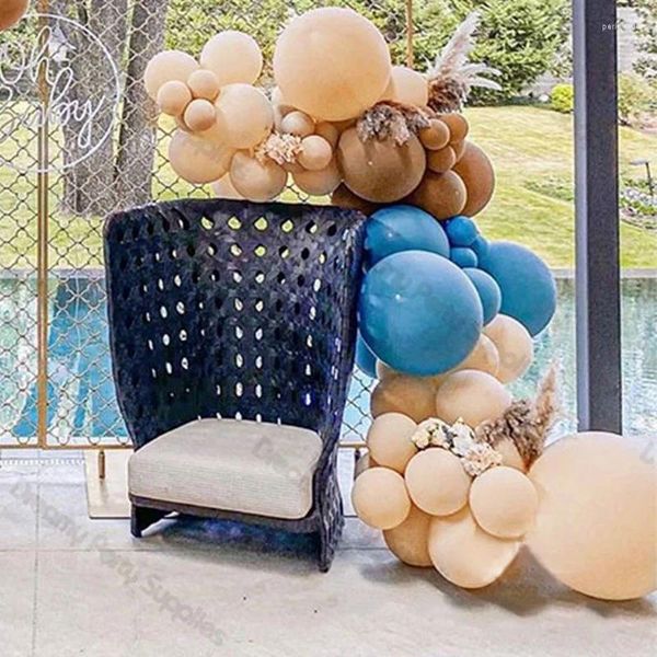 Decorazione per feste 56 pezzi di palloncini retrò kit ghirlanda kit di cacao azzurro crema palloncino arco decorazione sposa per matrimoni