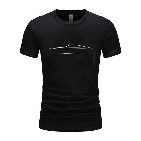 T-shirt a maniche corta da uomo casual con disegno di moda con stampa automobilistica indossa una t-shirt semplice per grafica 240408