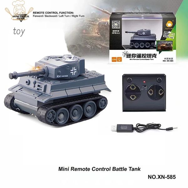 Controle remoto Tanque pequeno tanque pequeno mini rastreador rc de condução de tigre veículo blindado carruagem militar off-road card presente