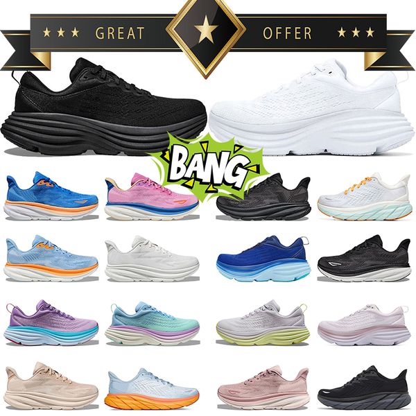 24h Shipping Bondi 8 Scarpe da donna Mens People Free Run Shoe Clifton 8 9 Sports Triple White Black Challenger 7 SABILE SABILE SABILE Blue Allenatori blu