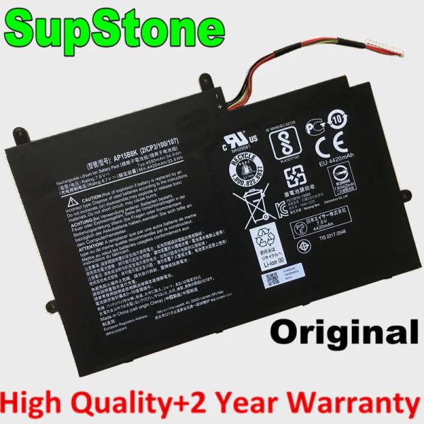 Батареи Supstone Новый AP15B8K 2ICP3/100/107 Батарея ноутбука для Acer Aspire Switch 11V SW5173,12S SW7272P, NT.G74AA.002, KT.0020G.005