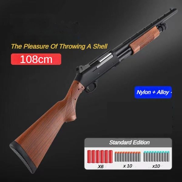 Mossberg 500 Serie n. 12 giocattolo pistola dardo blaster soft proiettile guscio di eiezione modello di tiro per gli adulti ragazzi esterni