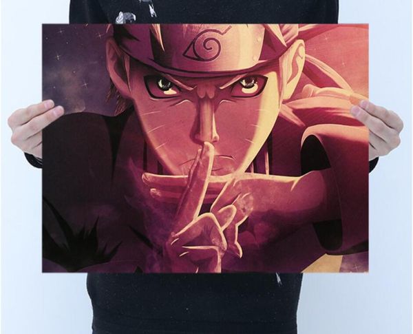 Высококачественный коричневый плакат Uzumaki Naruto Hokage and Mural для вашего дома и бизнеса Brown Paper около 5035cm5313120