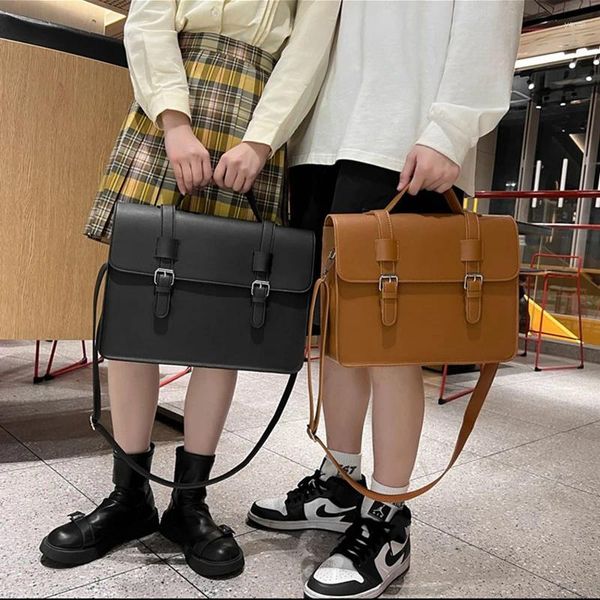 Schultaschen japanische Stil große Handtaschen für Teenager -Mädchen Toting Umhängetasche JK Crossbody