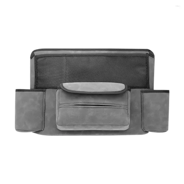 Aufbewahrungstaschen Luxus Auto -Handtasche Halter zwischen Sitzplätzen Leder Autositz Mittelstärke Tasche Tissue Water Cup Taschen